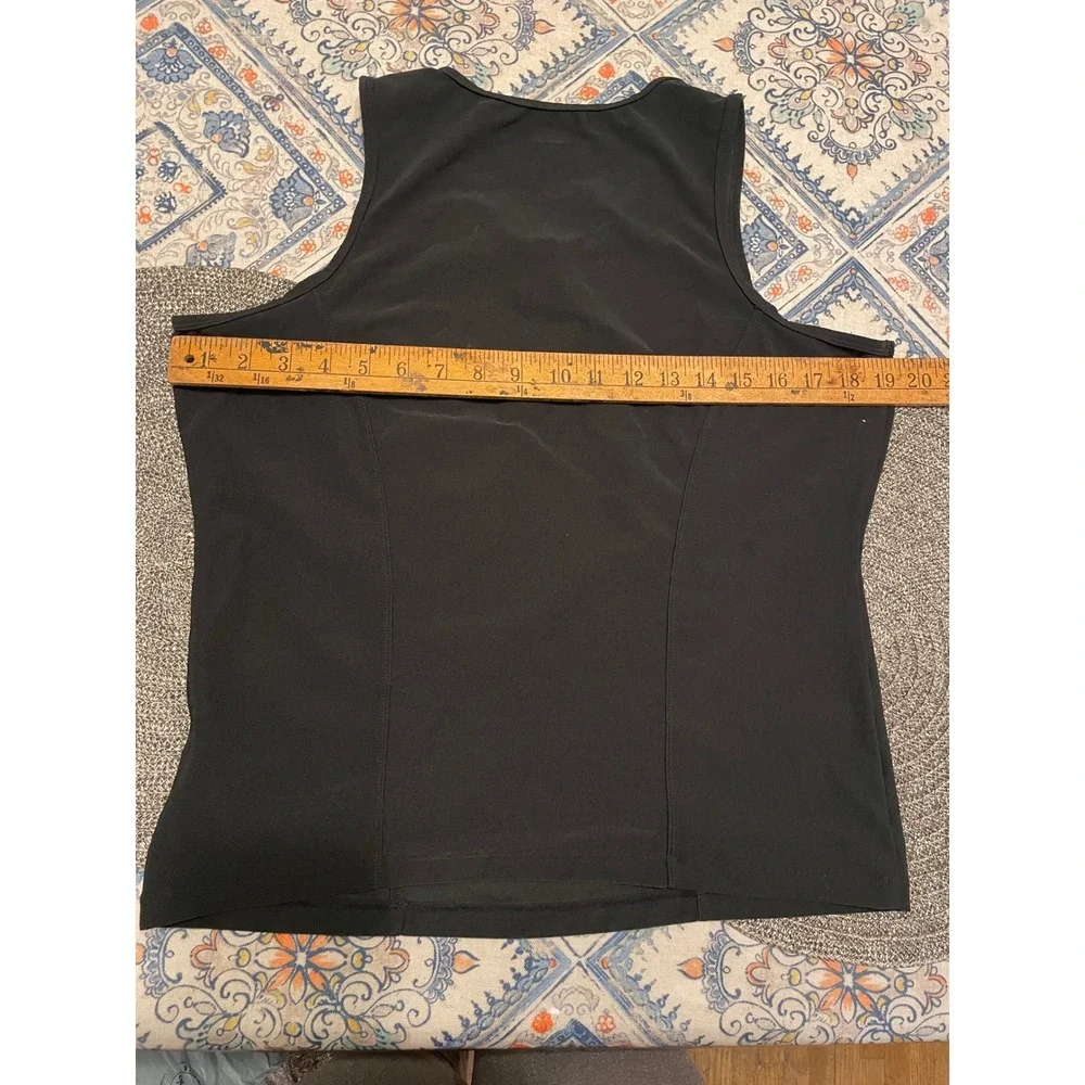 Nike Fit Dry Women XL Black V-Neck Sleeveless Athletic Tank Top Training Gym